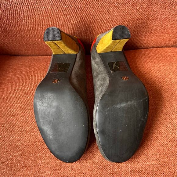 Farylrobin Suede Colorblock Heels Size 8 - Picture 5 of 5